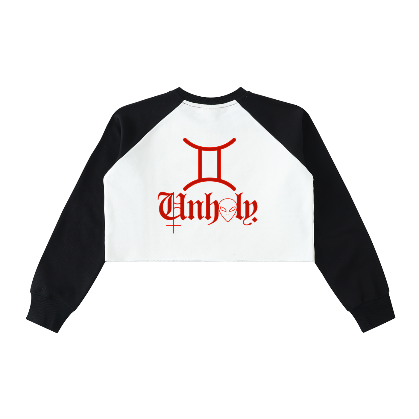 TrenchStepper x 2Unholy Raw-Hem Crop Sweatshirt
