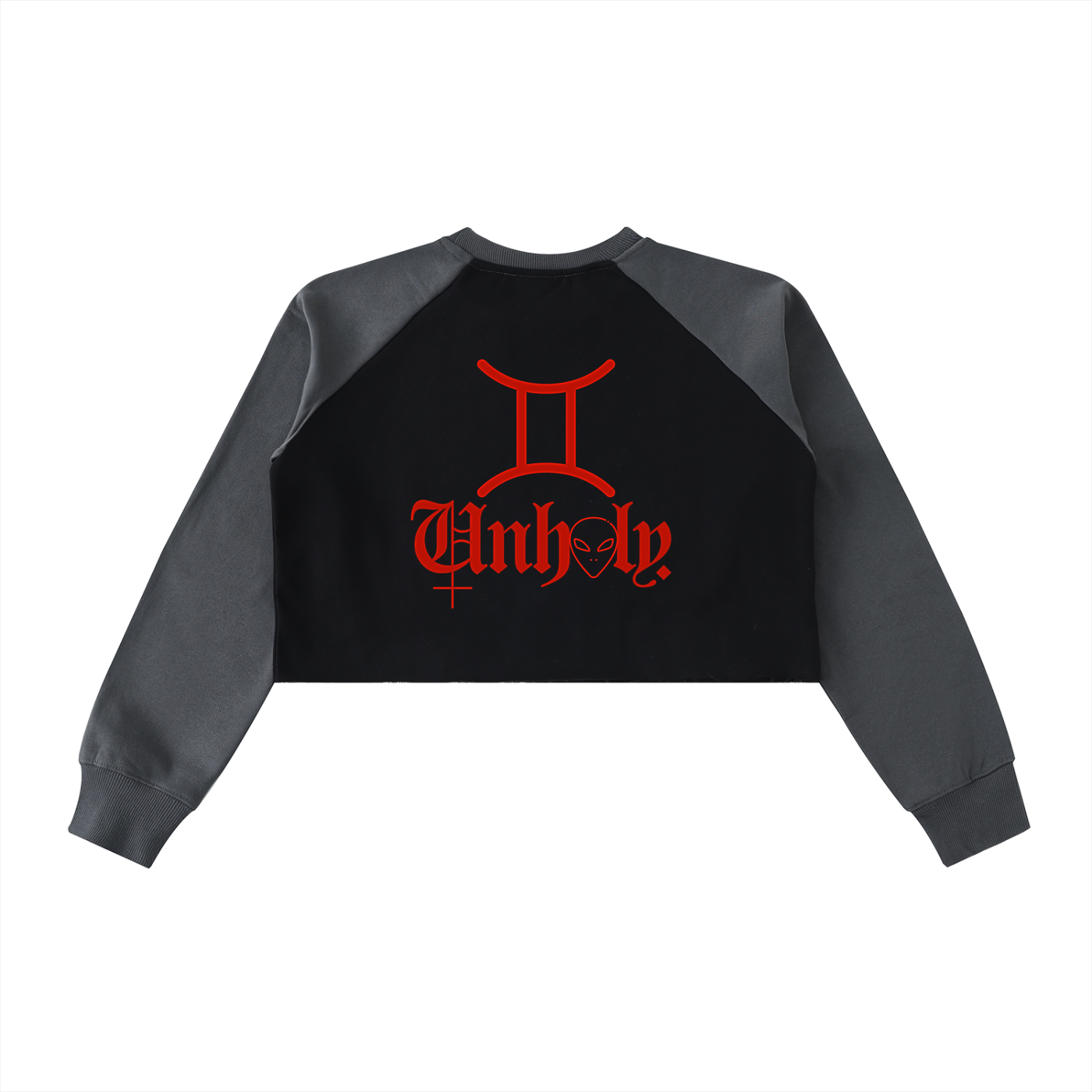 TrenchStepper x 2Unholy Raw-Hem Crop Sweatshirt
