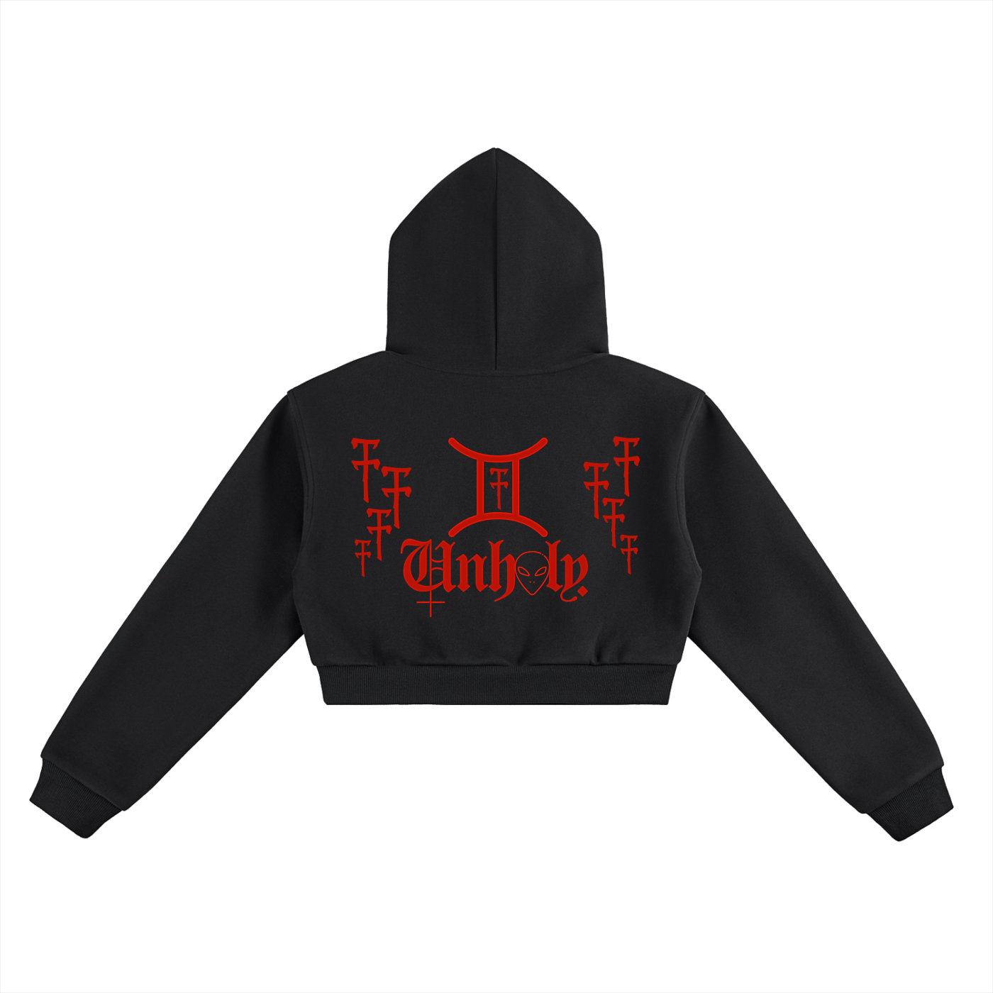 TrenchStepper x 2Unholy Cropped Hoodie