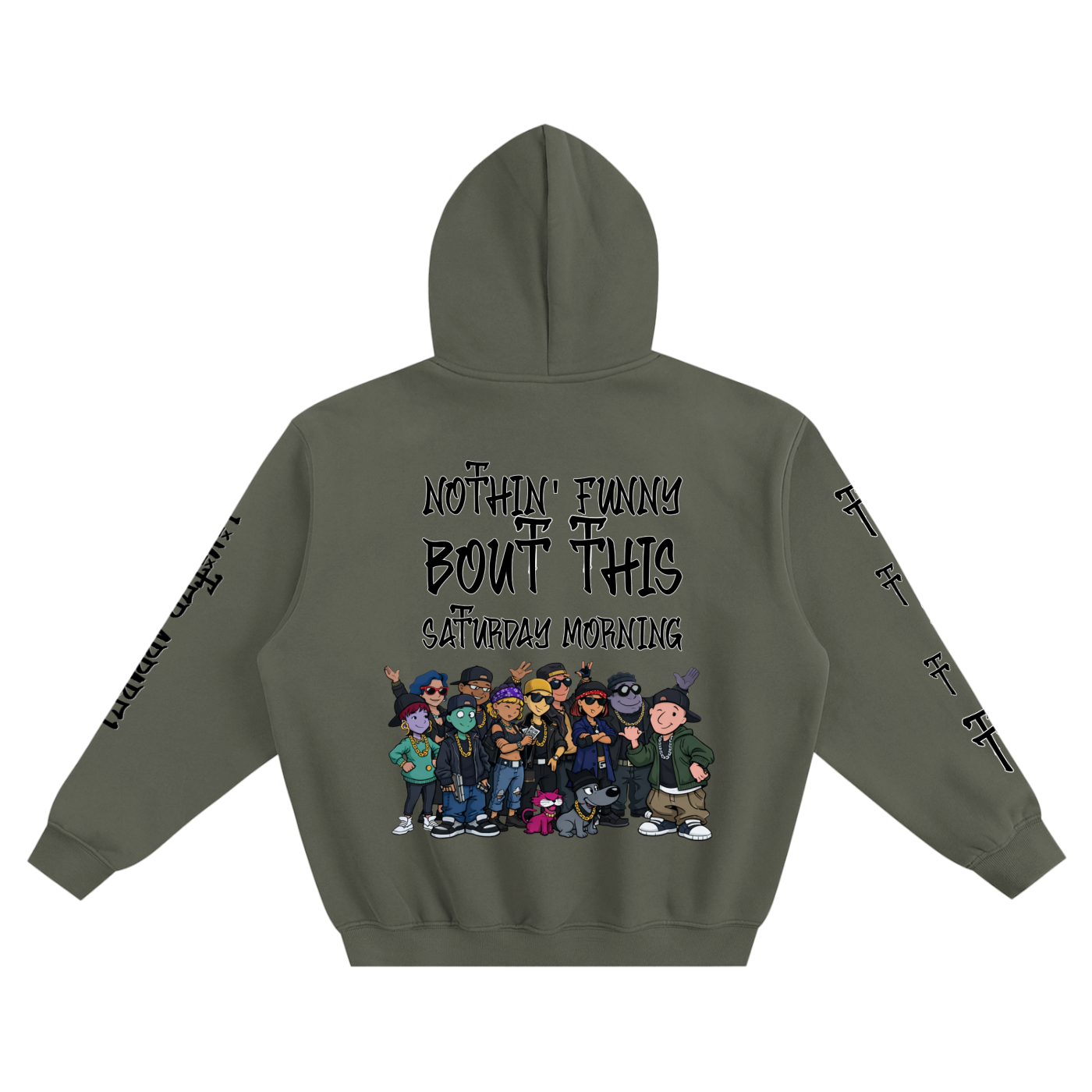 TrenchStepper Nothin' Funny Fleeced Boxy Hoodie