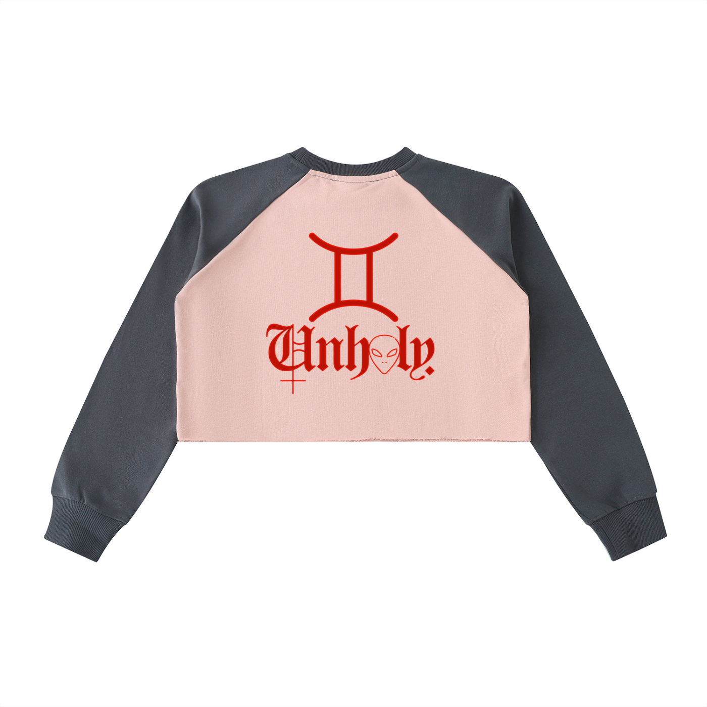 TrenchStepper x 2Unholy Raw-Hem Crop Sweatshirt